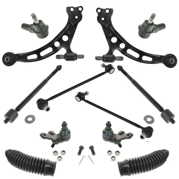 TRQ 12pc Steering Suspension Kit Control Arms Ball Joints Tie Rods End Links PSA85182
