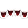 thumbnail image 2 of Set Of 4 Mini 25ml Crystal Skull Shot Glass Double Layer Transparent Skull Pirate Shot Glasses Gift, 2 of 5