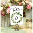 thumbnail image 2 of Darling Souvenir Double Sided Print Rustic Leaf Table Numbers Decorative Wedding Reception Table Top Cards-5" x 7" (1 to 20), 2 of 4