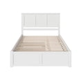 thumbnail image 6 of AFI Madison Queen Wood Platform Bed with Headboard Footboard & Twin XL Trundle, White, 6 of 7
