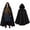 Black, variant on MYATED Renaissance Hooded Cloak for Women Gothic Medieval Vintage Cape Halloween Costume Cloak,Black