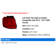 thumbnail image 2 of Left Outer Tail Light Assembly - Compatible with 2010 - 2017 GMC Terrain 2011 2012 2013 2014 2015 2016, 2 of 2