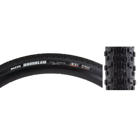 Maxxis Rambler Tire - 700 x 50, Tubeless, Folding, Black, Dual, EXO