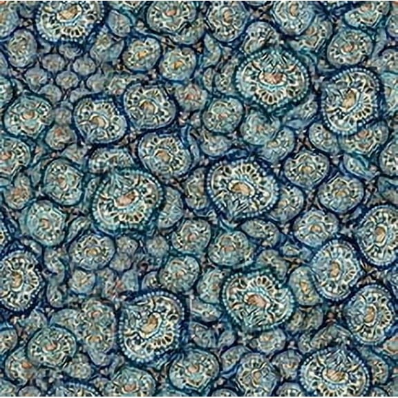 Bookworm - 30453- Blue Paisley Medallion - Qt Fabrics