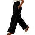 thumbnail image 5 of IYYVV Womens Elastic High Waist Wide Leg Barrel Pants Flowy Baggy Balloon Trousers Summer Beach Pants Vacation Black XL, 5 of 5