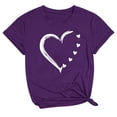 thumbnail image 3 of Asxite Womens Tops Short Sleeve Trendy Print Round Neck Loose and Breathable Casual Blouse, 3 of 4
