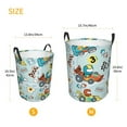 thumbnail image 5 of Fotbe Laundry Hamper With Durable Leather Laundry Basket Cartoon Car Racing Thickened Waterproof Round Collapsible Laundry Hamper, Dirty Clothes Laundry Basket, 5 of 8