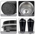 thumbnail image 4 of Reusable Coffee Mug Cafe Insulated Stainless Steel Coffee Mug With Eco Spill Proof Lid 18oz, 4 of 4