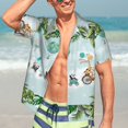 thumbnail image 5 of KLL Men's Hawaiian Shirt Short Sleeve Button Down Beach Shirts-Animals Riding Across The Sky, 5 of 5