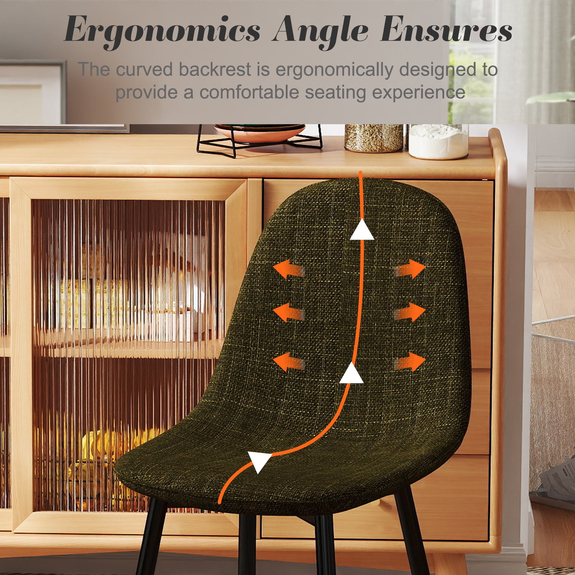 Ensemble de salle à manger Homy Casa style industriel moderne 5 pièces pour 4 personnes, table en faux bois imitation noyer avec bords naturels et 4 chaises sans accoudoirs