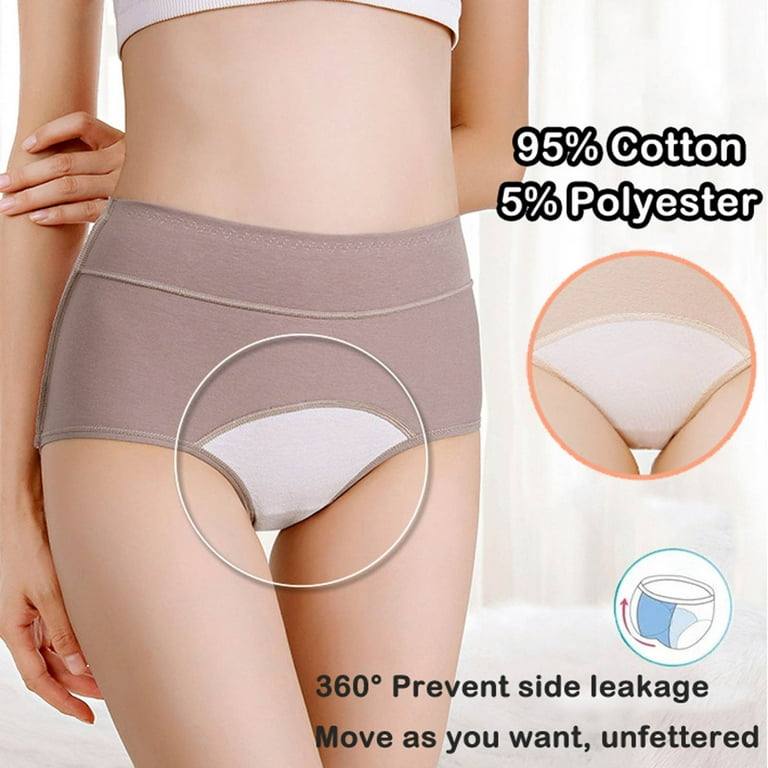 Efsteb High Waisted Underwear for Women Breathable Lingerie Underwear  Briefs Comfortable Knickers Panties Solid Color Briefs Coffee