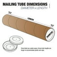 thumbnail image 4 of Tape Logic TLP4036KHD Tubes d'Expédition Robustes avec Bouchons, 4 Pouces x 36 Pouces, Kraft (Lot de 12), 4 of 10