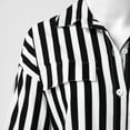 thumbnail image 7 of Football Shirts for Women V Neck Denim Shirts for Juniors Women Casual Lapel Button Stripe Print Sun Long Sleeve Shirt Top plus Size Business Casual Tops, 7 of 7