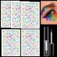 thumbnail image 1 of 1625 pegatinas de diamantes de imitación de 3/4/5/0.236 in, coloridas gemas autoadhesivas para la cara, se pegan en el cuerpo, joyas de cristal con pegamento de maquillaje de secado rápido para cara,, 1 of 5
