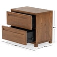 thumbnail image 2 of Safavieh Tobiette 2 Drawer Solid Wood Nightstand in Medium Oak, 2 of 14