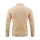 thumbnail image 4 of Blusa y camisa de manga larga con cuello vuelto para hombre, camisa deportiva de color liso con solapa y botones, blusa de poliéster de manga larga con solapa para hombre, 4 of 8