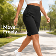 thumbnail image 5 of Women’s High Waisted Bermuda Shorts with Pockets, Stretch Casual Long Shorts, Soft Comfortable Athletic Workout Shorts for Yoga, Running, Lounge and Everyday Wear, 5 of 9