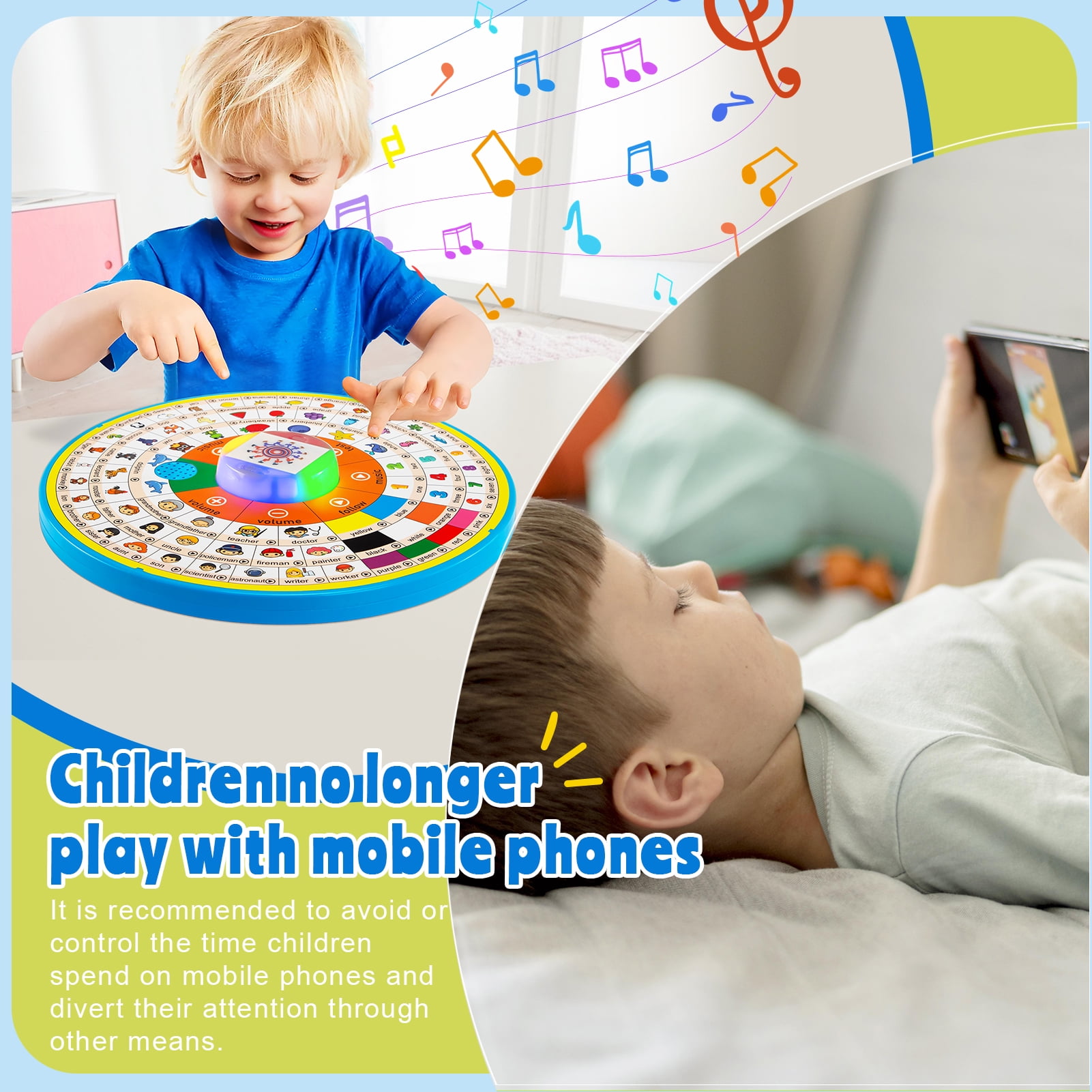 Kids Learning Toys for Toddlers 1-3,musical toys Interactive Educational Toddler Toy,Birthday Gifts for Age 1 2 3 4 5 Year Old Boys Girls