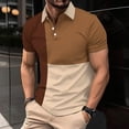thumbnail image 2 of Men's Tops New Men's Short Sleeve Fashion Contrast Color Shirt, 2 of 6