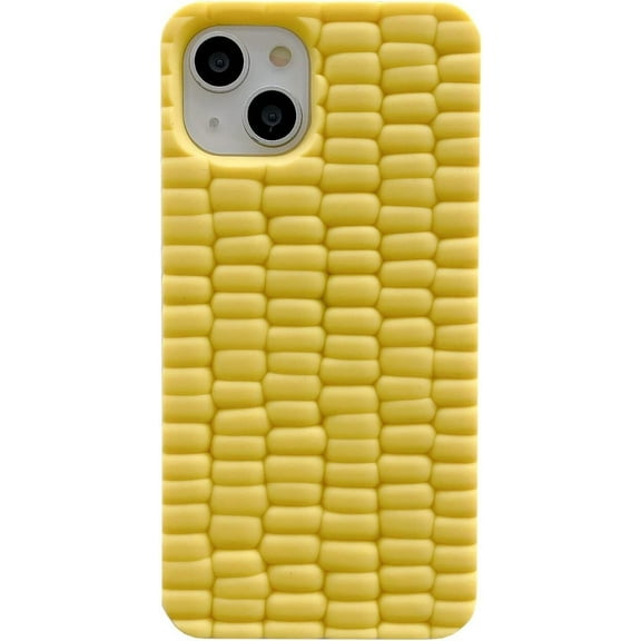 for iPhone Case Kawaii Phone Cases,Cute 3D Cartoon Food Corn Soft Silicone Shockproof Protective Case Funny for iPhone Women (Corn, iPhone 15)