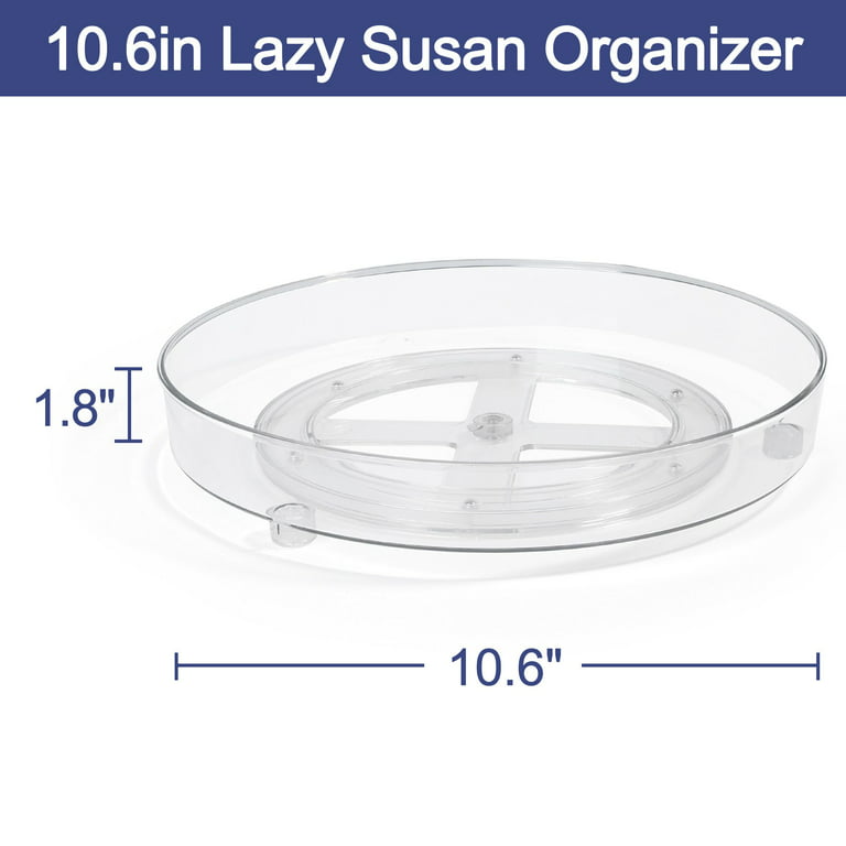 10.6Inch Lazy Susan Organizer with 5 Removable Storage Bins, Snack Medicine  Cabi