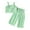 Green, variant on Cute Summer Outfits for Girls 10-12 Years Old Girl Set, Children's Summer Striped Sling Comfortable Round-Neck Tank Top and Long Pants Sets for Kids