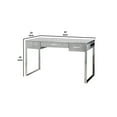 thumbnail image 5 of San 50 Inch Textured Vanity Desk with Round Mirror Metal Sled Base Chrome - Saltoro Sherpi, 5 of 5