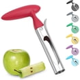 thumbnail image 1 of Descorazonador de manzanas, con mango de ABS, hoja de calidad alimentaria con dientes afilados de acero inoxidable, rojo brillar Electrónica, 1 of 5