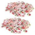 thumbnail image 4 of Craft Wooden Buttons, Excellent Workmanship Decorative Accessories Painted Flowers Wood Buttons Composite Wood 20mm / 0.8in Wooden Buttons  For DIY Projects, 4 of 8
