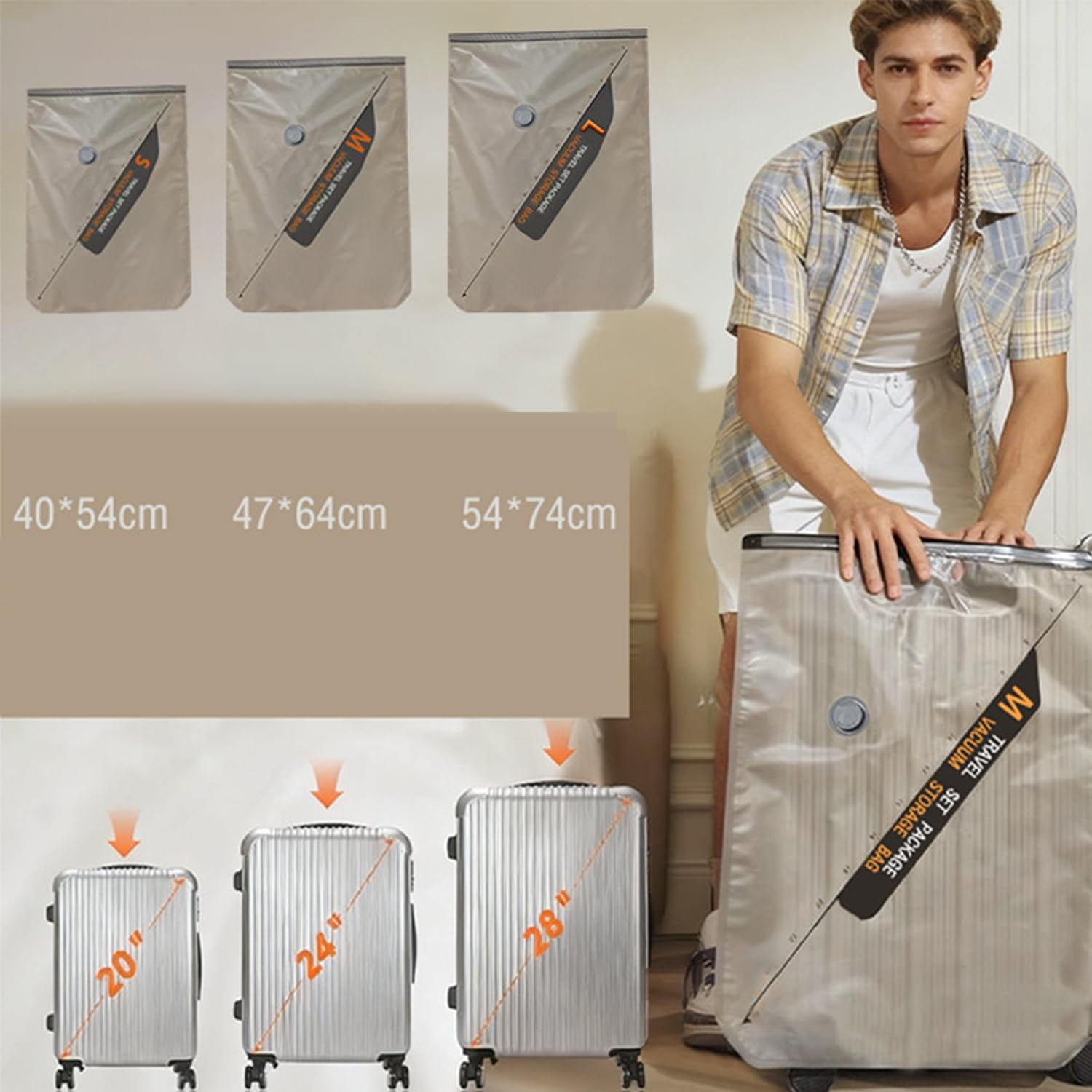 Cordless Travel Vacuum Storage Compression Bag Set, 6 Pack & 9pack, 3 Sizes, USB Rechargeable Handheld Pump with Built-In Battery Reusable, Saves Clothing and Packing Space(White 9)