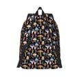 thumbnail image 2 of Lsque Mushrooms and Leaves Pattern Canvas Daypack, Durable Backpack, High-quality Versatile Backpack,Vintage Compact Backpack-Medium, 2 of 6