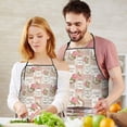 thumbnail image 5 of Pioneer Flower Floral Print Pattern Cotton Linen Apron with Pockets, Waterproof Adjustable, 33x27 Inch for Kitchen, Gardening, BBQ, Salon, 5 of 6