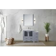 thumbnail image 3 of Harborfront 42 in W x 18.25 in D Dark Grey Single Bath Vanity with Side Cabinet and White Ceramic Top, 3 of 6