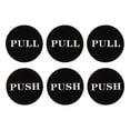 thumbnail image 1 of Unique Bargains 2 'push Pull Signe de Porte, 3 Paires Acrylique Autocollant Dos Rond Signe Autocollant de Porte Noir / Blanc, 1 of 6