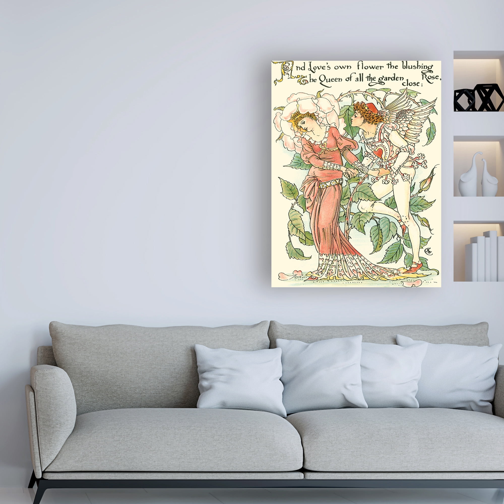 Trademark Fine Art 'Shakespeares Garden III (Rose)' Canvas Art by Walter Crane