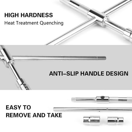 

Tyre Wrench Anti-slip Handle Car Tyre Wrench Silver For Vehicle Maintenance