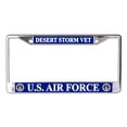 thumbnail image 1 of Cadre de Plaque d'Immatriculation Chromée U.s. Air Force Desert Storm Vet, 1 of 1