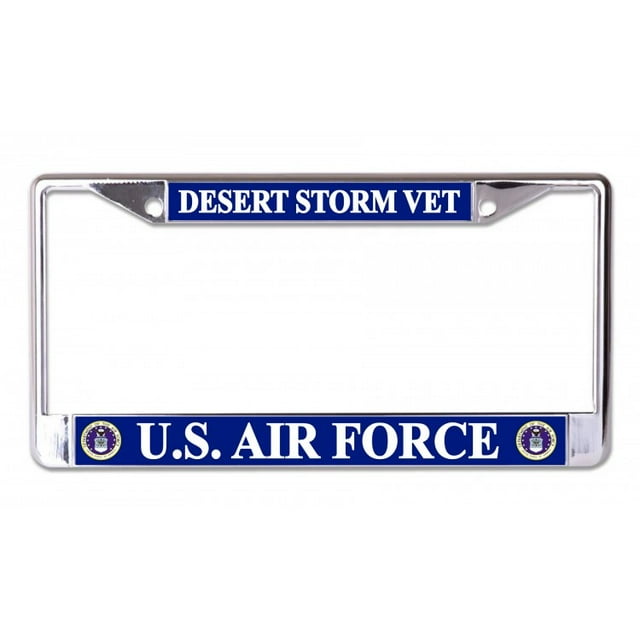 Cadre de Plaque d'Immatriculation Chromée U.s. Air Force Desert Storm Vet