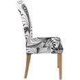 thumbnail image 3 of ZHANZZK Black, Red and White Pattern of Spirals, Swirls Stretch Chair Cover Protector Seat Slipcover for Dining Room Hotel Wedding Party Set of 1, 3 of 5
