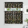 thumbnail image 2 of Kitchen Curtains and Valance Set 36 Inch Tier Pioneer Colorful Floral 3 Pieces Set Dining Room Small Curtain Drapes Cafe Curtains Valance for Home Decor Rod Pocket, 2 of 6