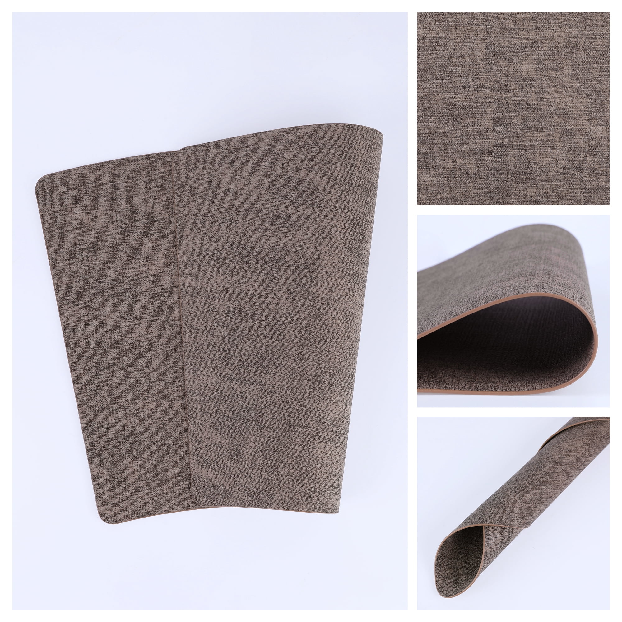 Unique Bargains Placemats for Dining Table Decor Heat Resistant Placemats 6pcs Coffee