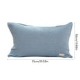 thumbnail image 3 of RBCKVXZ Oil Proof Pillow Cover with Straps Unmixed Cotton Pillowcase, 30x20 inch Queen/Standard Size - Soft, Cooling, Crisp & Breathable Cotton Percale Weave Pillowcase for Queen Pillow (Blue), 3 of 6