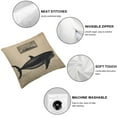 thumbnail image 4 of Nawypu  Whale Throw Pillow Cover Decorative Pillowcase Sea Life Nautical Decor Sofa Couch Bed Throw Cushion Cover Decoration 2pc 20x20in, 4 of 6