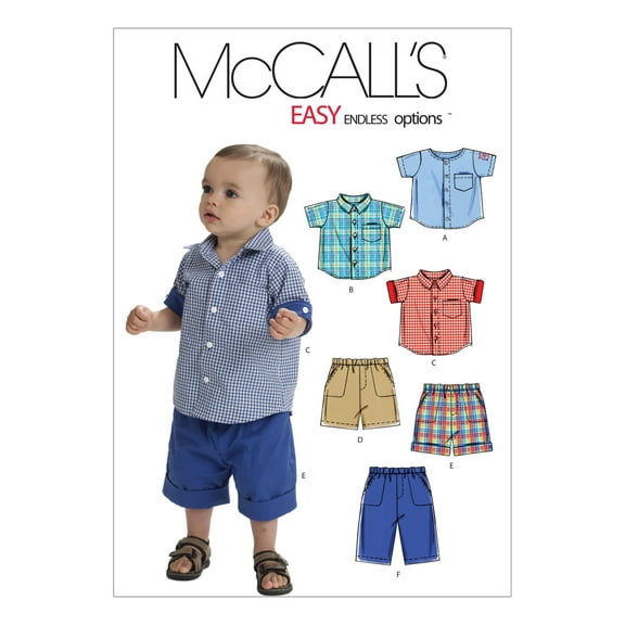 McCall's Pattern Infants' Shirts, Shorts and Pants, All Sizes in 1 Envelope