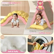 KidsBuddy Pikler Triangle Set with Cushion, 9-in-1 Kids Climbing Toys for Toddlers 1-3 Inside,Montessori Toddler Climbing Toys Indoor,Baby Playground for Children (Bear Pattern)