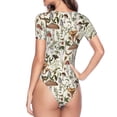 thumbnail image 4 of Naloa Mushroom Garnish Women's Short-Sleeved Onesie, One-Piece Swimsuit for Parties, dates, clubs - Large, 4 of 9