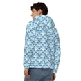 thumbnail image 4 of Goofa Blue Fish Scale Texture Pattern Mens Full-zip Hoodie, Zip-up Pullover Hooded Sweatshirt, Kangaroo Pocket Hoodie Ideal for Daily Wear, Travel, and Home-XX-Large, 4 of 5