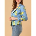 thumbnail image 6 of Allegra K Women's Halloween Costume Allover Long Sleeve Notched Lapel Open Front Blazer, 6 of 8