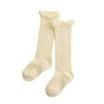 thumbnail image 5 of SPRING PARK Knee High Socks Newborn Infants Toddlers Girls Tube Ruffle Brim Elastic Long Stockings, 5 of 7