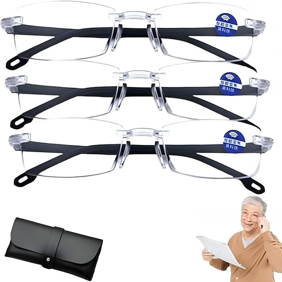 GJX Self Adjusting Eyeglasses,Intelligent Zoom Anti-Blue Light Presbyopia Reading Eye Glasses for Women Men Adjustable Glasses